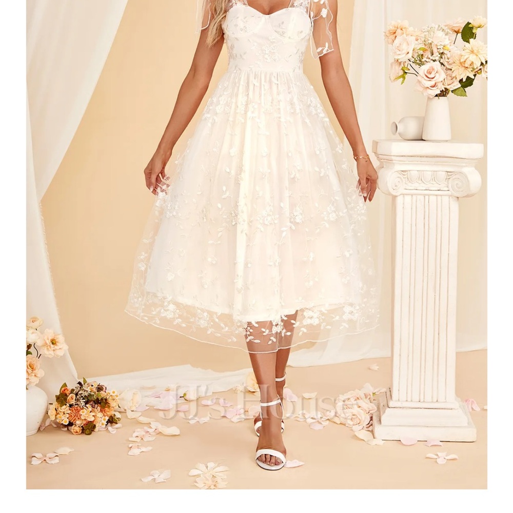JJs House White Midi Dress